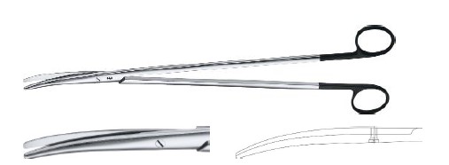 Метценбаум супергострі ножиці вигнуті 355 мм